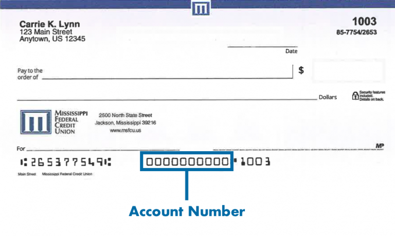 Account or member number help - Mississippi Federal Credit Union